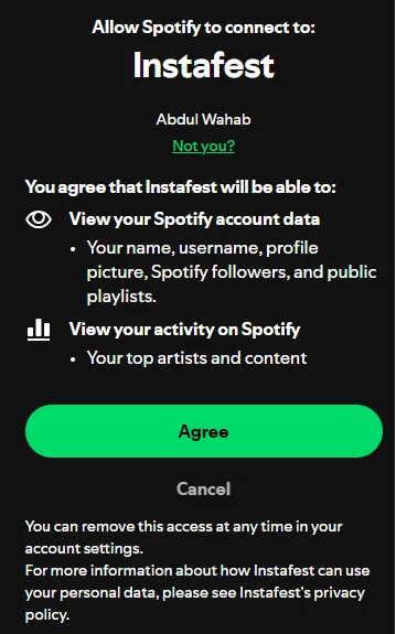 Instafest Spotify
