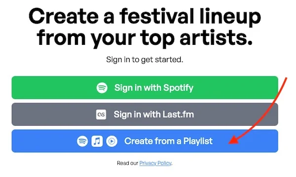 create from playlists